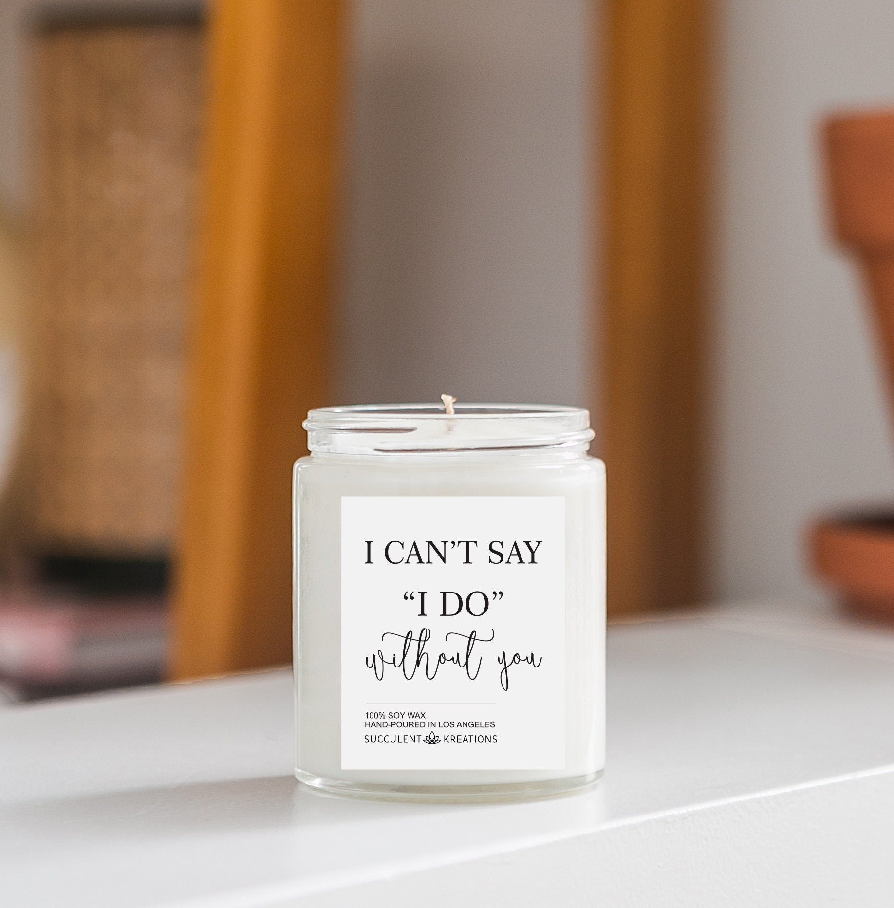 bridesmaid proposal succulent Bridesmaid Proposal Candle