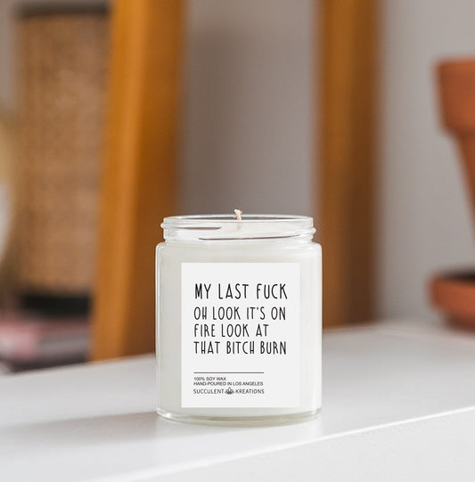 "It's On Fire" Candle
